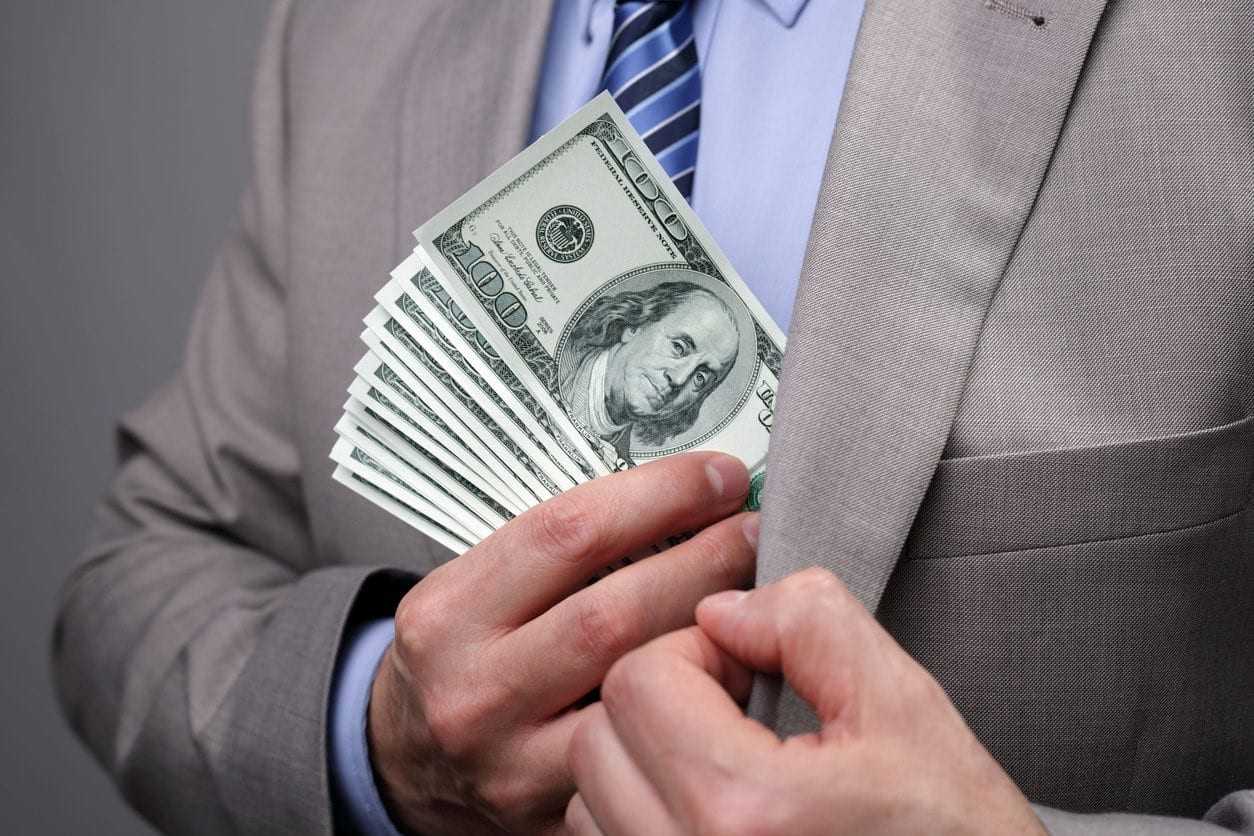 Illustration of funds being manipulated